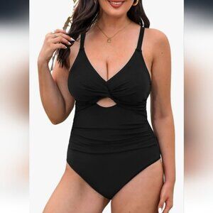 Cupshe Black Cutout One-Piece Swimsuit